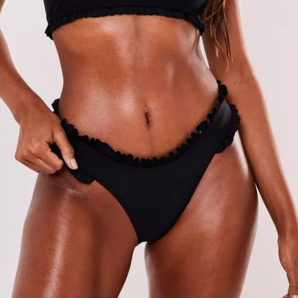 missguided black high waisted bikini
